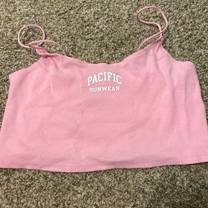 Pink crop and tank top